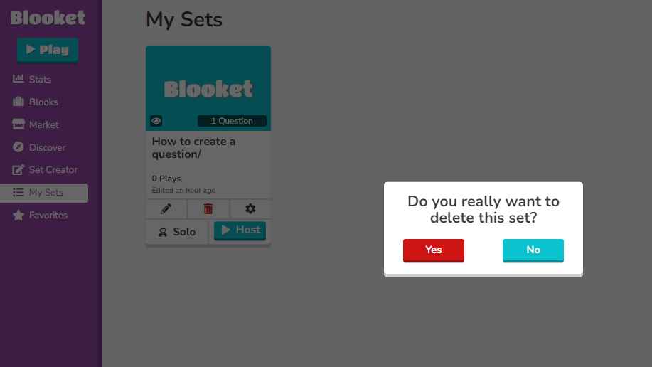 How to Delete a Blooket Question Set