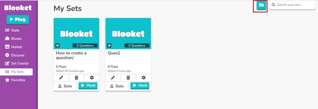 Blooket Organizing Question Sets with Folders